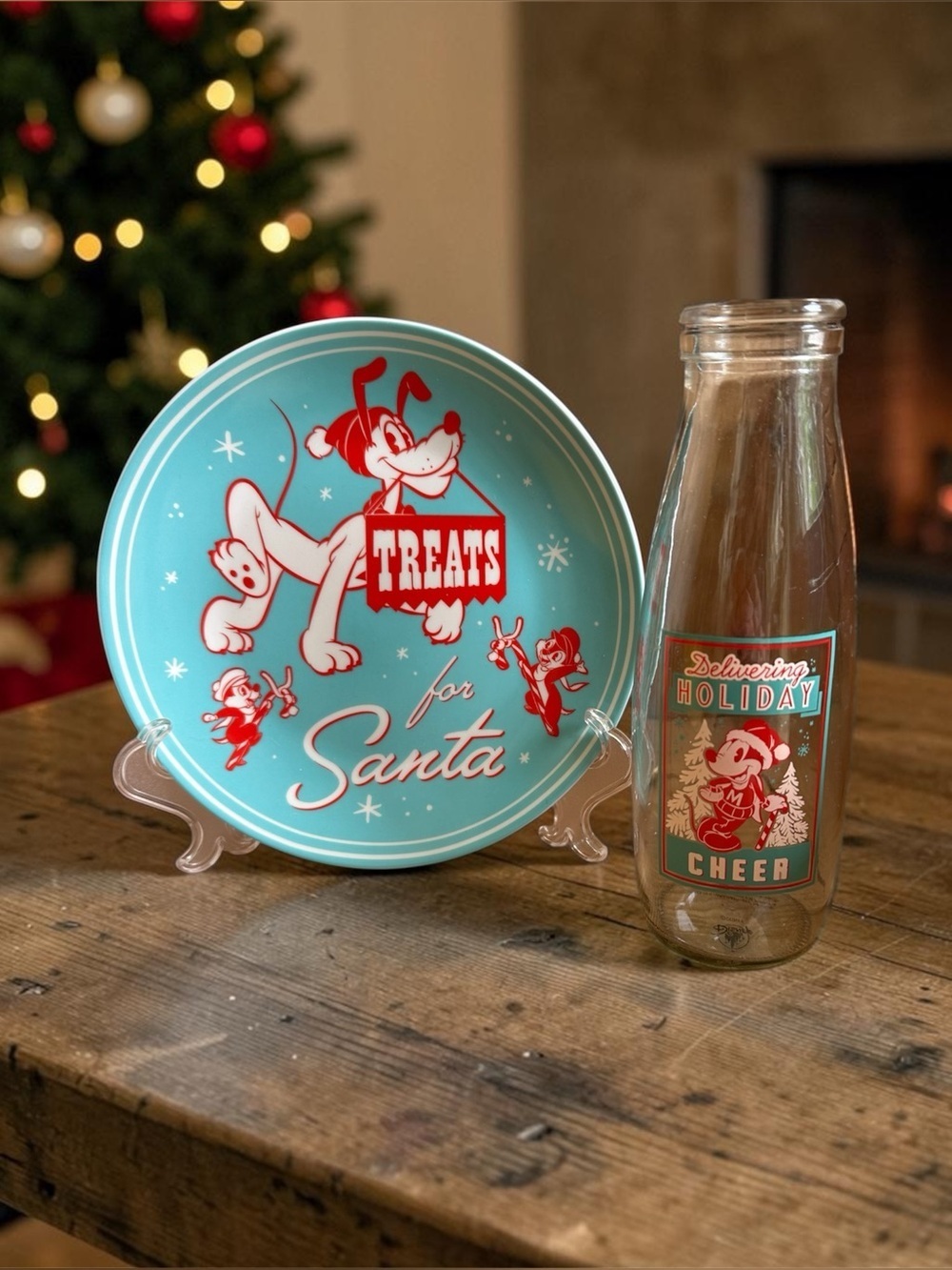 Disney Christmas Treats for Santa Milk & Cookies Set